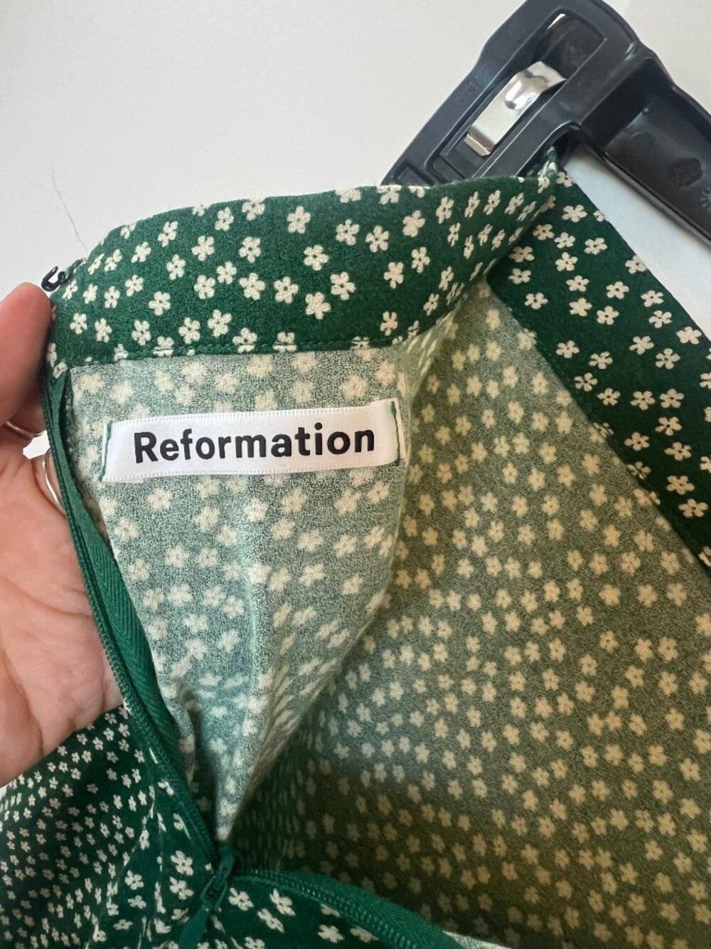 Reformation Green Midi Skirt - Picture 5 of 6